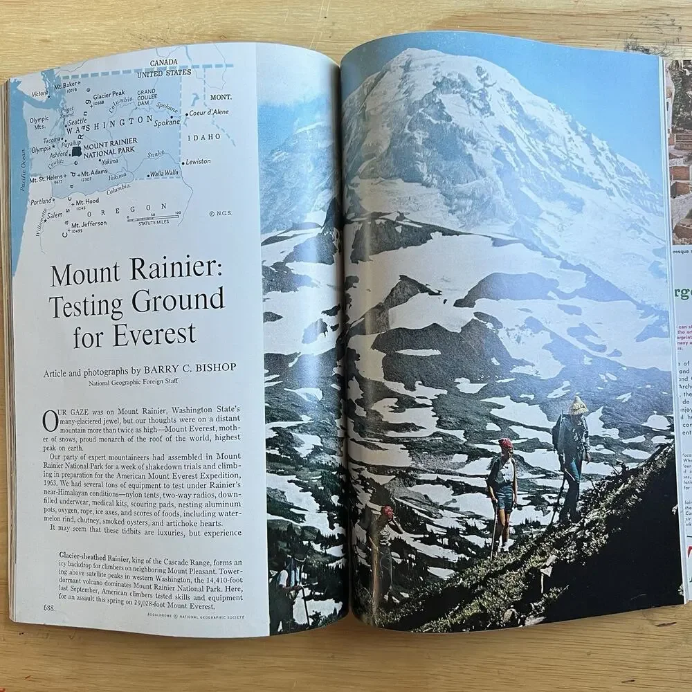 National Geographic May 1963 India Ladakh Mount Rainier Venus Southwest Asia